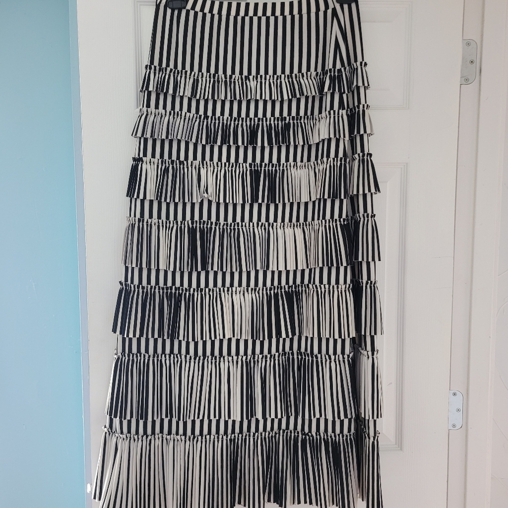 Striped Black and White Women's Skirt